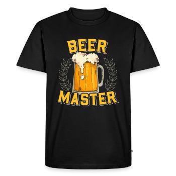 Beer Master - Chemise d'idée de cadeau de bière - T-shirt Premium bio Homme - noir - Devant - Nico (187cm)