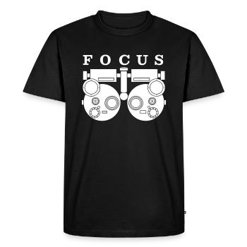 Focus Eye Test - Opticien Opticien - T-shirt Premium bio Homme - noir - Devant - Nico (187cm)