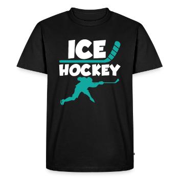 Hockey sur glace - Hockey sur glace Hockey sur glace - T-shirt Premium bio Homme - noir - Devant - Nico (187cm)