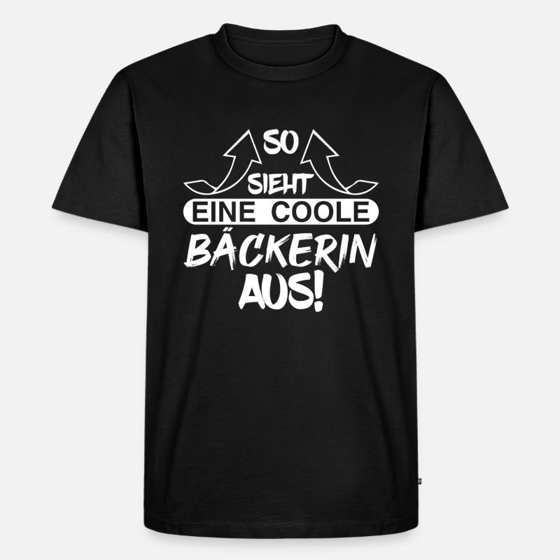 Bäckerin - Männer Premium Bio T-Shirt - Schwarz