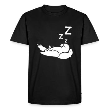 Oreiller perroquet endormi - T-shirt Premium bio Homme - noir - Devant - Nico (187cm)