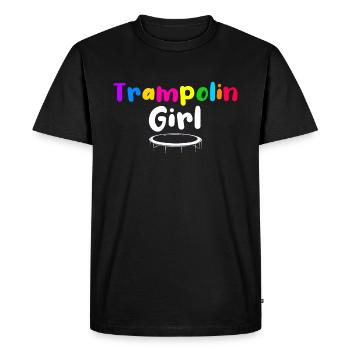 Trampoline Filles Enfants Sauter Fitness Jumping - T-shirt Premium bio Homme - noir - Devant - Nico (187cm)