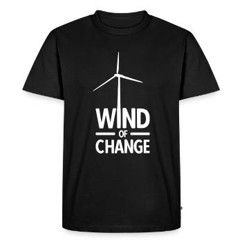 Énergie éolienne Énergie éolienne Climat Éolienne - T-shirt Premium bio Homme - noir - Devant - Nico (187cm)