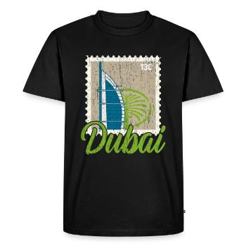 Dubai United Arab Emirates The Palm - Men's Premium Organic T-Shirt - black - Front - Nico (187cm)