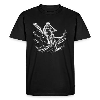 VTT Descente - T-shirt Premium bio Homme - noir - Devant - Nico (187cm)