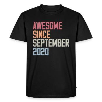 Bogosse Né en Septembre 2020 Cadeau D'anniversaire - T-shirt Premium bio Homme - noir - Devant - Nico (187cm)