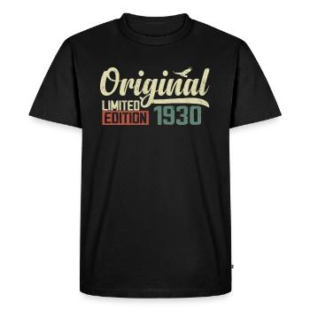 Né en 1930 Vintage Anniversaire Rétro 1930 Cadeau - T-shirt Premium bio Homme - noir - Devant - Nico (187cm)