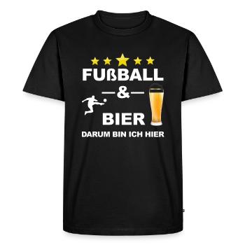 Football saying design - Men's Premium Organic T-Shirt - black - Front - Nico (187cm)
