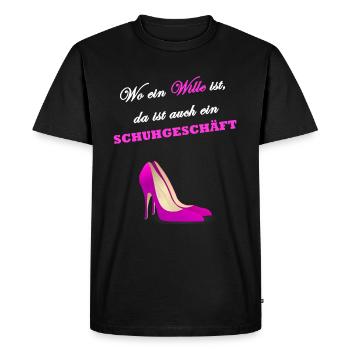 Shopping Queen - T-shirt Premium bio Homme - noir - Devant - Nico (187cm)