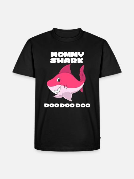 Mom shark - Men's Premium Organic T-Shirt - black