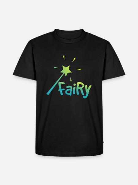 Hada con una varita - hadas con una varita mágica - Camiseta prémium ecológica para hombre - negro