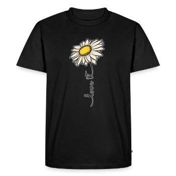 Marguerites love it fleurs cadeau d'été - T-shirt Premium bio Homme - noir - Devant - Nico (187cm)
