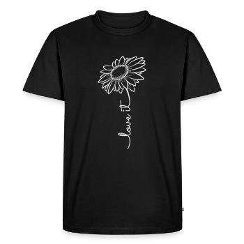 Marguerite cadeau nature fleurs été - T-shirt Premium bio Homme - noir - Devant - Nico (187cm)