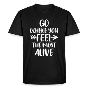 Voyage Voyage - T-shirt Premium bio Homme - noir - Devant - Nico (187cm)
