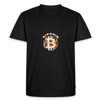 bitcoin - T-shirt Premium bio Homme - noir - Devant - Nico (187cm)