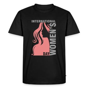 Journée internationale des femmes - embarquement. Journée de la femme - T-shirt Premium bio Homme - noir - Devant - Nico (187cm)