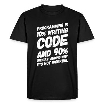 Nerd Nerdy Geek Programmeur des énonciations drôles - T-shirt Premium bio Homme - noir - Devant - Nico (187cm)