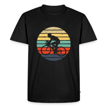 vélo - T-shirt Premium bio Homme - noir - Devant - Nico (187cm)