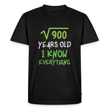 30th birthday - Men's Premium Organic T-Shirt - black - Front - Nico (187cm)