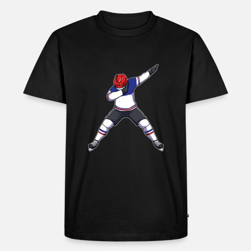 Eishockey - Männer Premium Bio T-Shirt - Schwarz