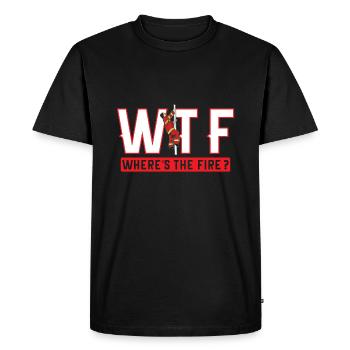 fire Department - Men's Premium Organic T-Shirt - black - Front - Nico (187cm)