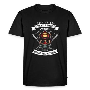 fire Department - Men's Premium Organic T-Shirt - black - Front - Nico (187cm)