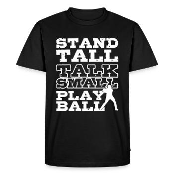 base-ball - T-shirt Premium bio Homme - noir - Devant - Nico (187cm)