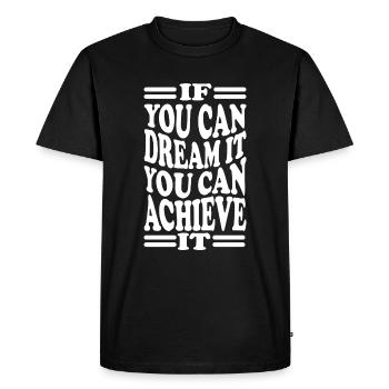 motivation - T-shirt Premium bio Homme - noir - Devant - Nico (187cm)