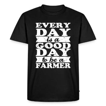 Agriculteur agriculteur - T-shirt Premium bio Homme - noir - Devant - Nico (187cm)