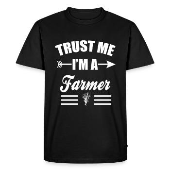 Farmer Farmer Farmer - Men's Premium Organic T-Shirt - black - Front - Nico (187cm)