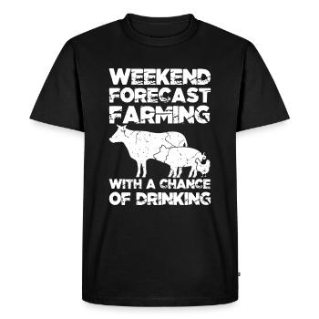 Farmer Farmer Farmer - Men's Premium Organic T-Shirt - black - Front - Nico (187cm)