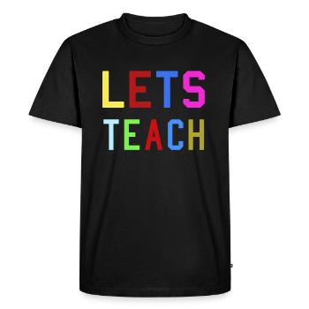 professeur - T-shirt Premium bio Homme - noir - Devant - Nico (187cm)