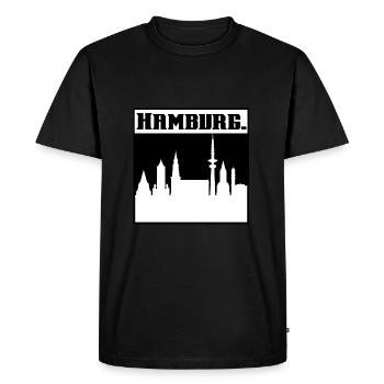 Hambourg - T-shirt Premium bio Homme - noir - Devant - Nico (187cm)