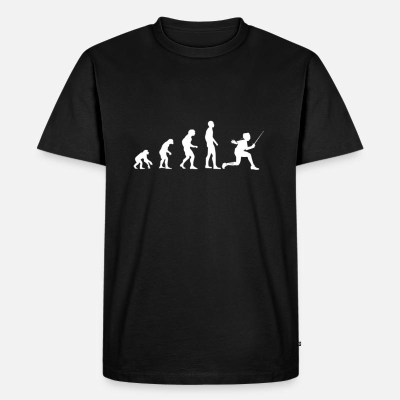 Fechter Evolution - Männer Premium Bio T-Shirt - Schwarz