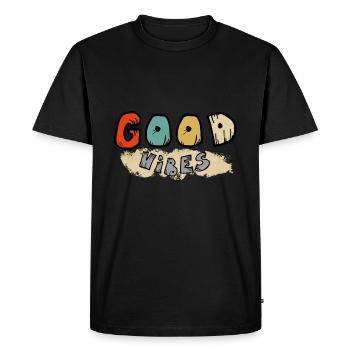 ambiance - T-shirt Premium bio Homme - noir - Devant - Nico (187cm)