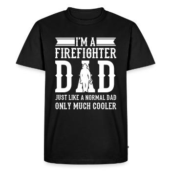 fire Department - Men's Premium Organic T-Shirt - black - Front - Nico (187cm)