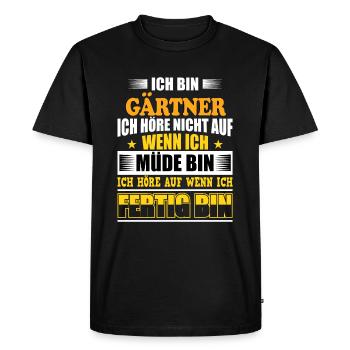 I am a gardener - Men's Premium Organic T-Shirt - black - Front - Nico (187cm)