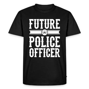 police - T-shirt Premium bio Homme - noir - Devant - Nico (187cm)