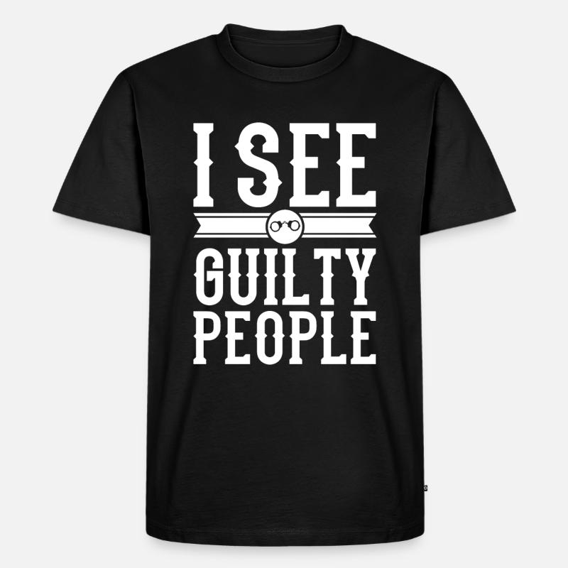 Polizei - Männer Premium Bio T-Shirt - Schwarz