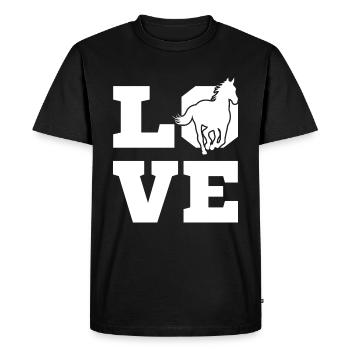 Chevaux chevaux - T-shirt Premium bio Homme - noir - Devant - Nico (187cm)