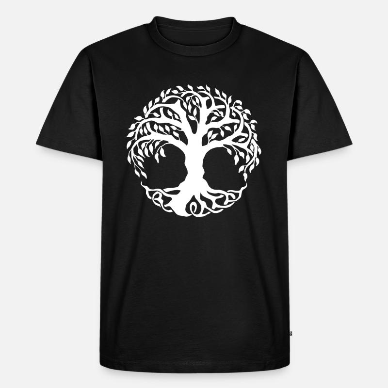 Baum - Männer Premium Bio T-Shirt - Schwarz
