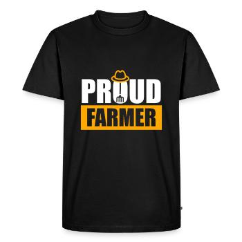 Fermier fier - Fermier fier - T-shirt Premium bio Homme - noir - Devant - Nico (187cm)
