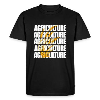 Agriculture - Agriculture - T-shirt Premium bio Homme - noir - Devant - Nico (187cm)