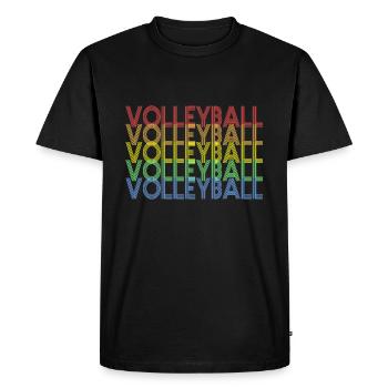 Volley-ball retro - T-shirt Premium bio Homme - noir - Devant - Nico (187cm)