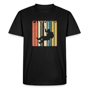 Canyoning - Men's Premium Organic T-Shirt - black - Front - Nico (187cm)