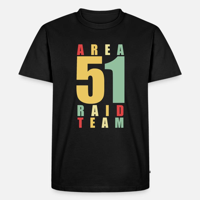 Area 51 Raid team - Männer Premium Bio T-Shirt - Schwarz