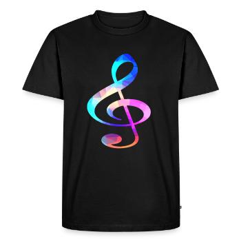 Glissoir musique partitions Musiciens Instrument - T-shirt Premium bio Homme - noir - Devant - Nico (187cm)