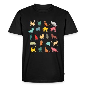 cats - Men's Premium Organic T-Shirt - black - Front - Nico (187cm)