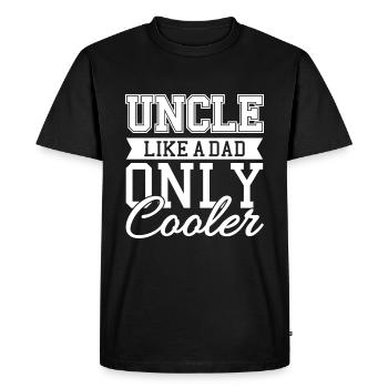 uncle - Men's Premium Organic T-Shirt - black - Front - Nico (187cm)