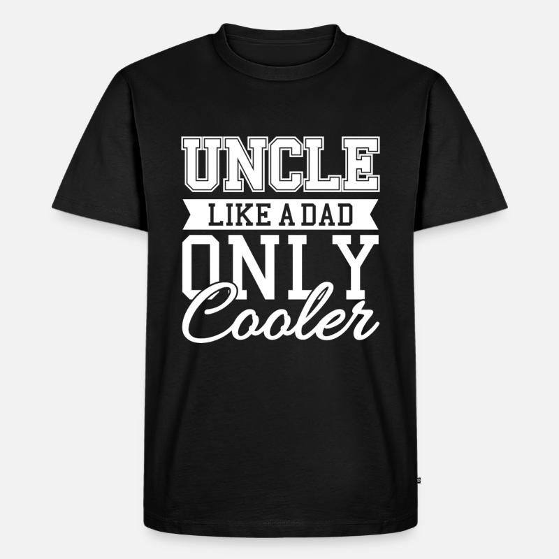 Onkel - Männer Premium Bio T-Shirt - Schwarz